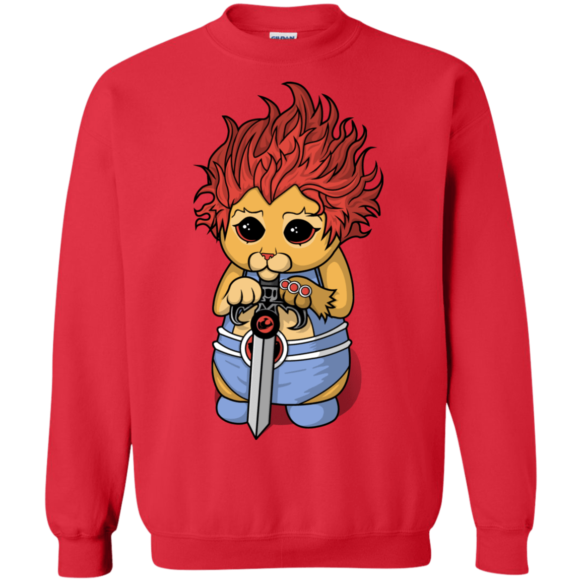 Sweatshirts Red / S Thunder Kitty Crewneck Sweatshirt