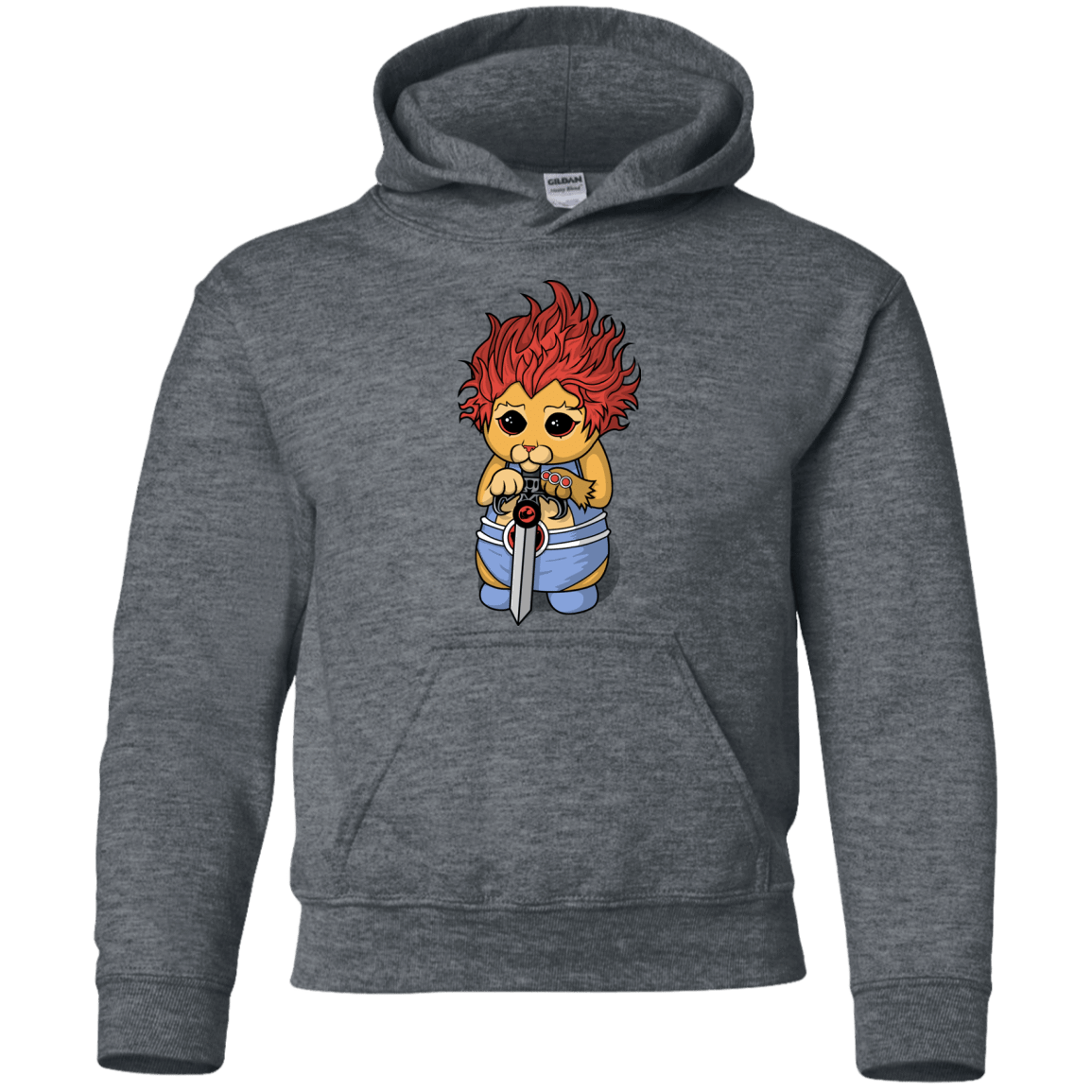 Sweatshirts Dark Heather / YS Thunder Kitty Youth Hoodie