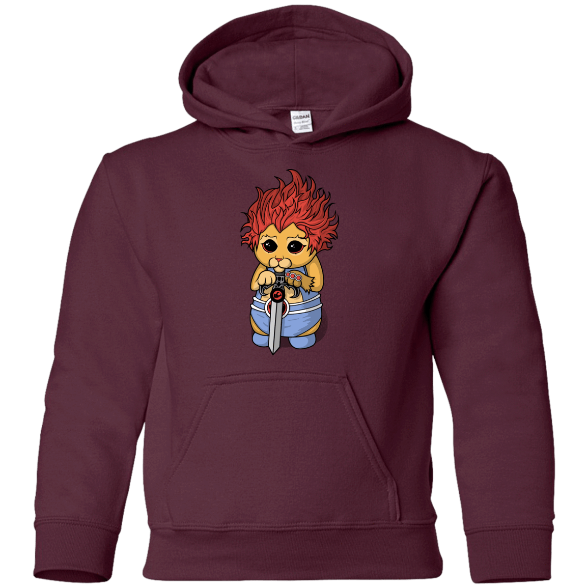 Sweatshirts Maroon / YS Thunder Kitty Youth Hoodie