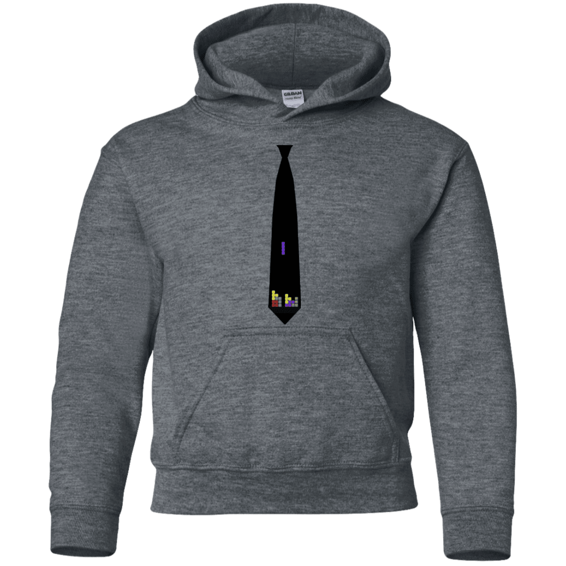 Sweatshirts Dark Heather / YS Tie tris Youth Hoodie