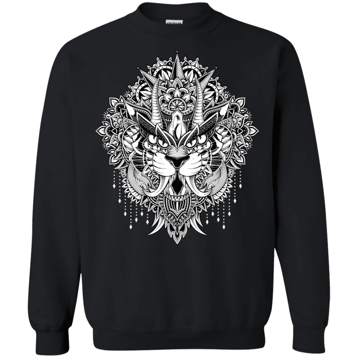 Sweatshirts Black / S Tiger Mandala Crewneck Sweatshirt