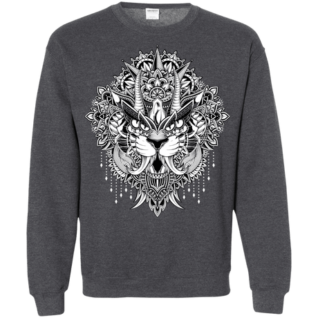 Sweatshirts Dark Heather / S Tiger Mandala Crewneck Sweatshirt