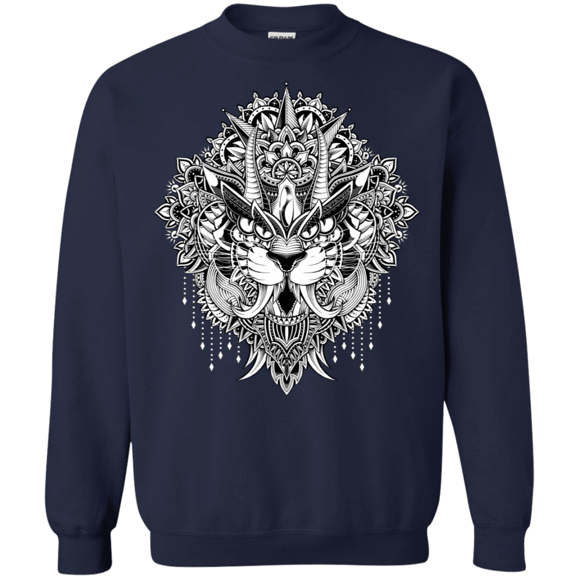 Sweatshirts Navy / S Tiger Mandala Crewneck Sweatshirt