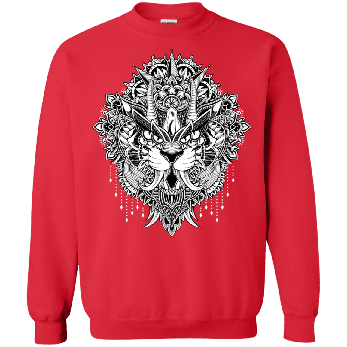 Sweatshirts Red / S Tiger Mandala Crewneck Sweatshirt