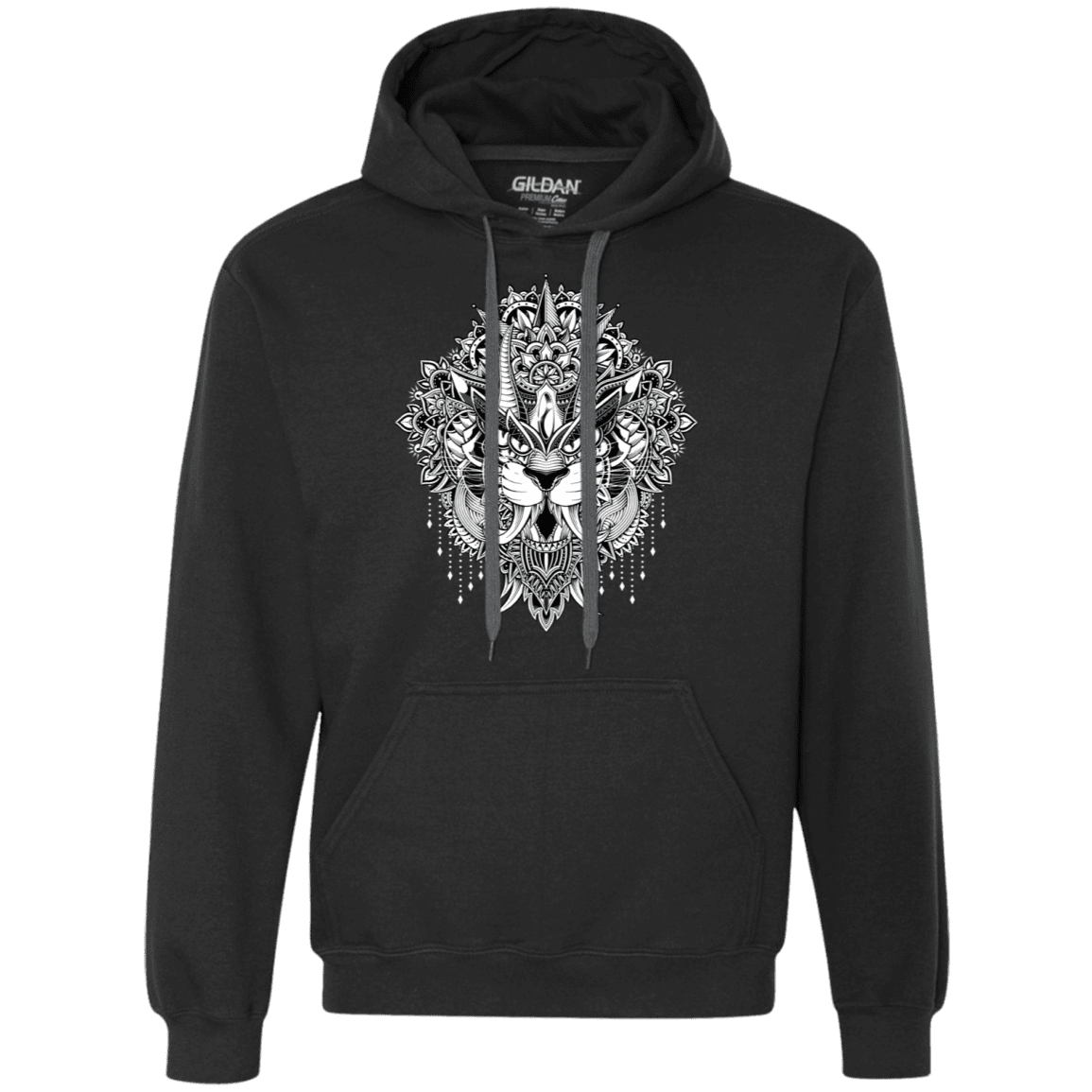 Sweatshirts Black / S Tiger Mandala Premium Fleece Hoodie