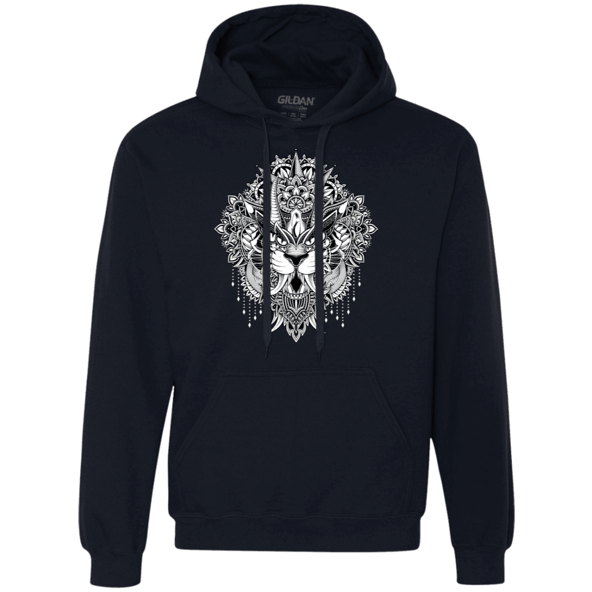 Sweatshirts Navy / S Tiger Mandala Premium Fleece Hoodie