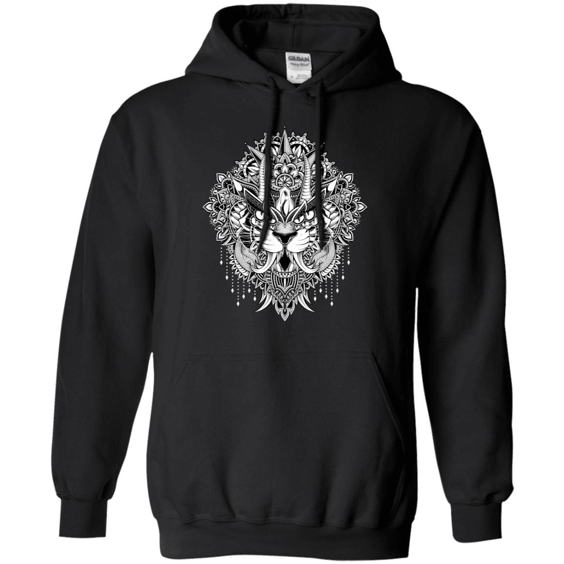 Sweatshirts Black / S Tiger Mandala Pullover Hoodie