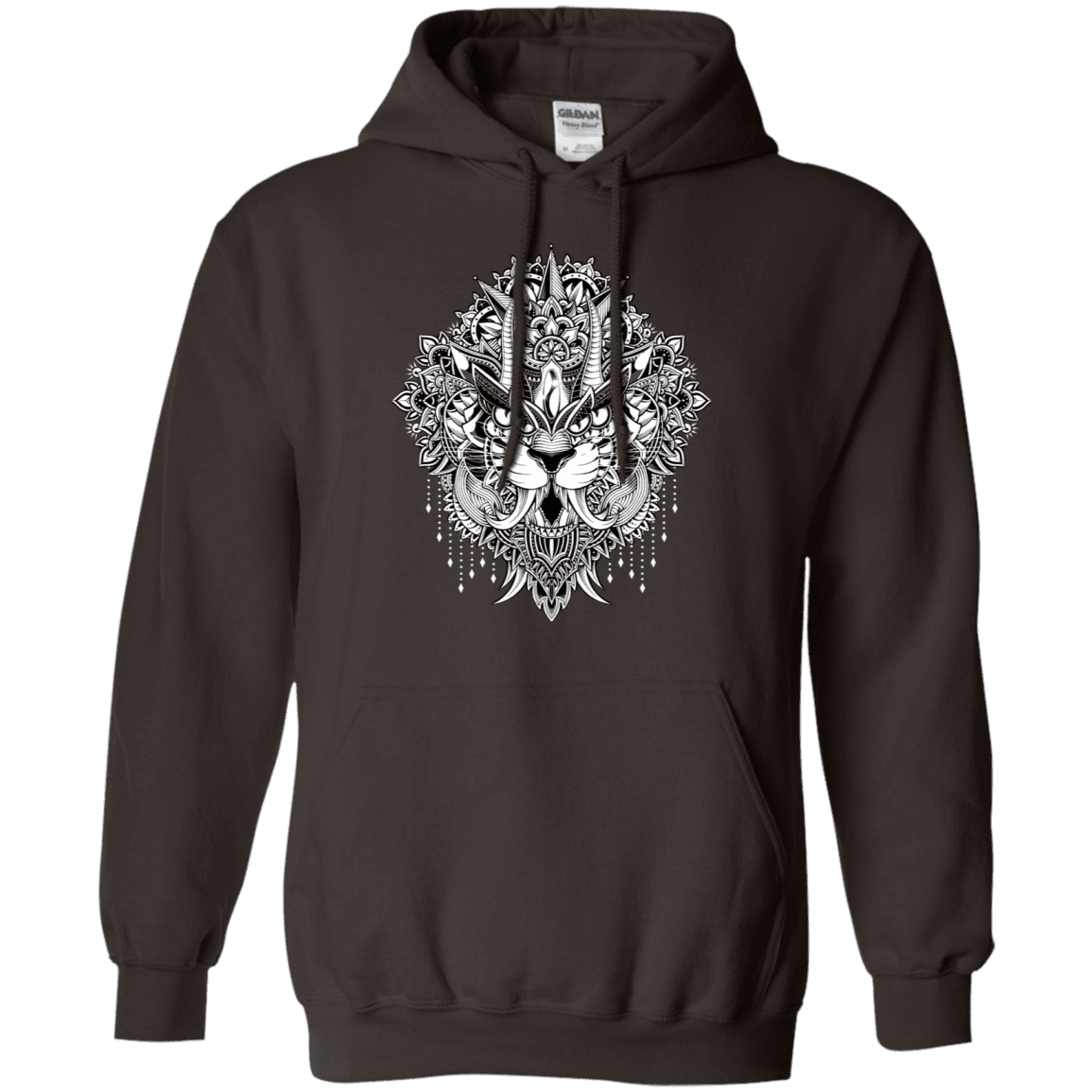 Sweatshirts Dark Chocolate / S Tiger Mandala Pullover Hoodie