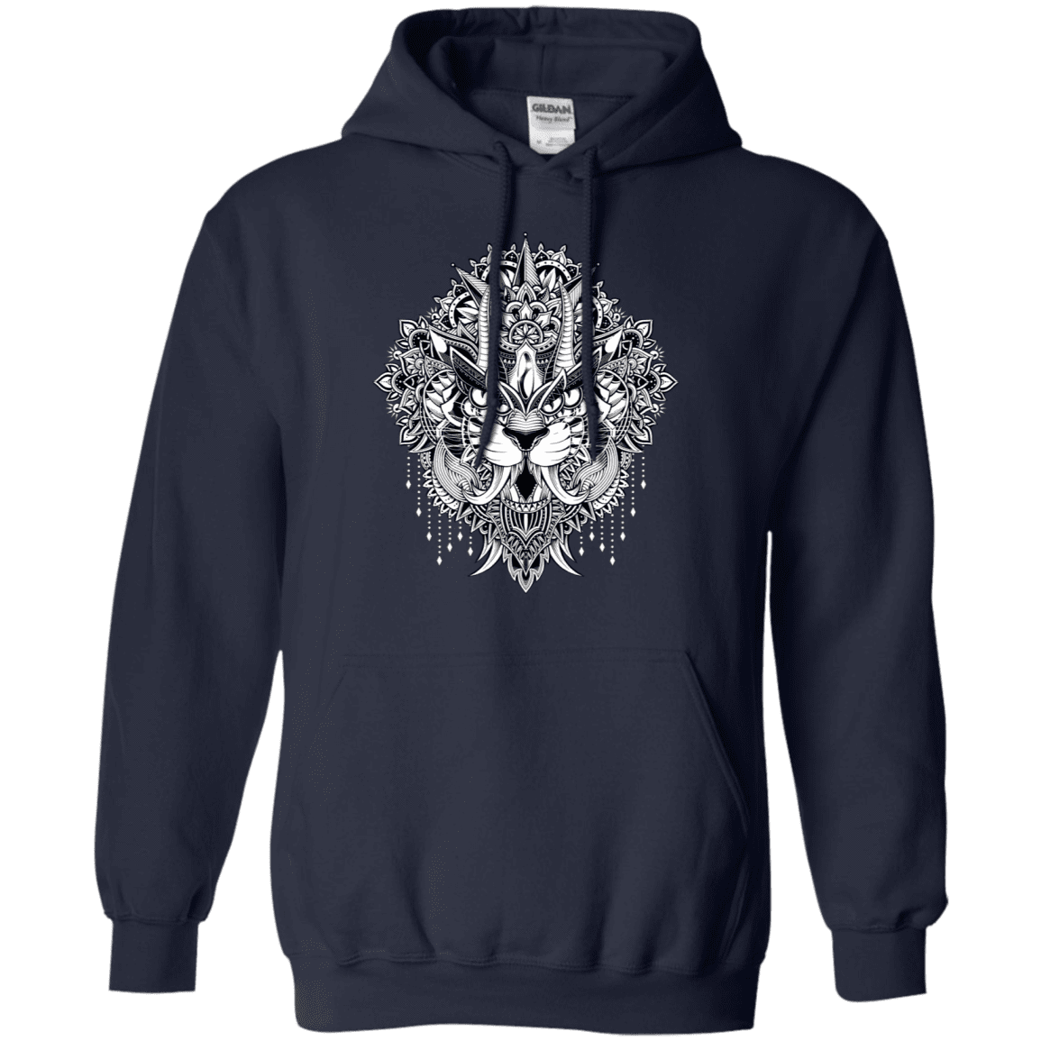 Sweatshirts Navy / S Tiger Mandala Pullover Hoodie