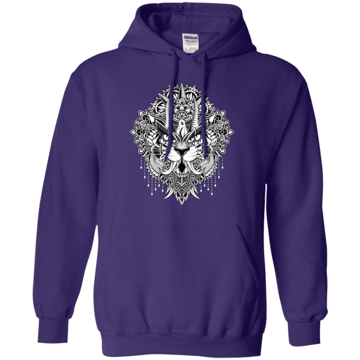 Sweatshirts Purple / S Tiger Mandala Pullover Hoodie