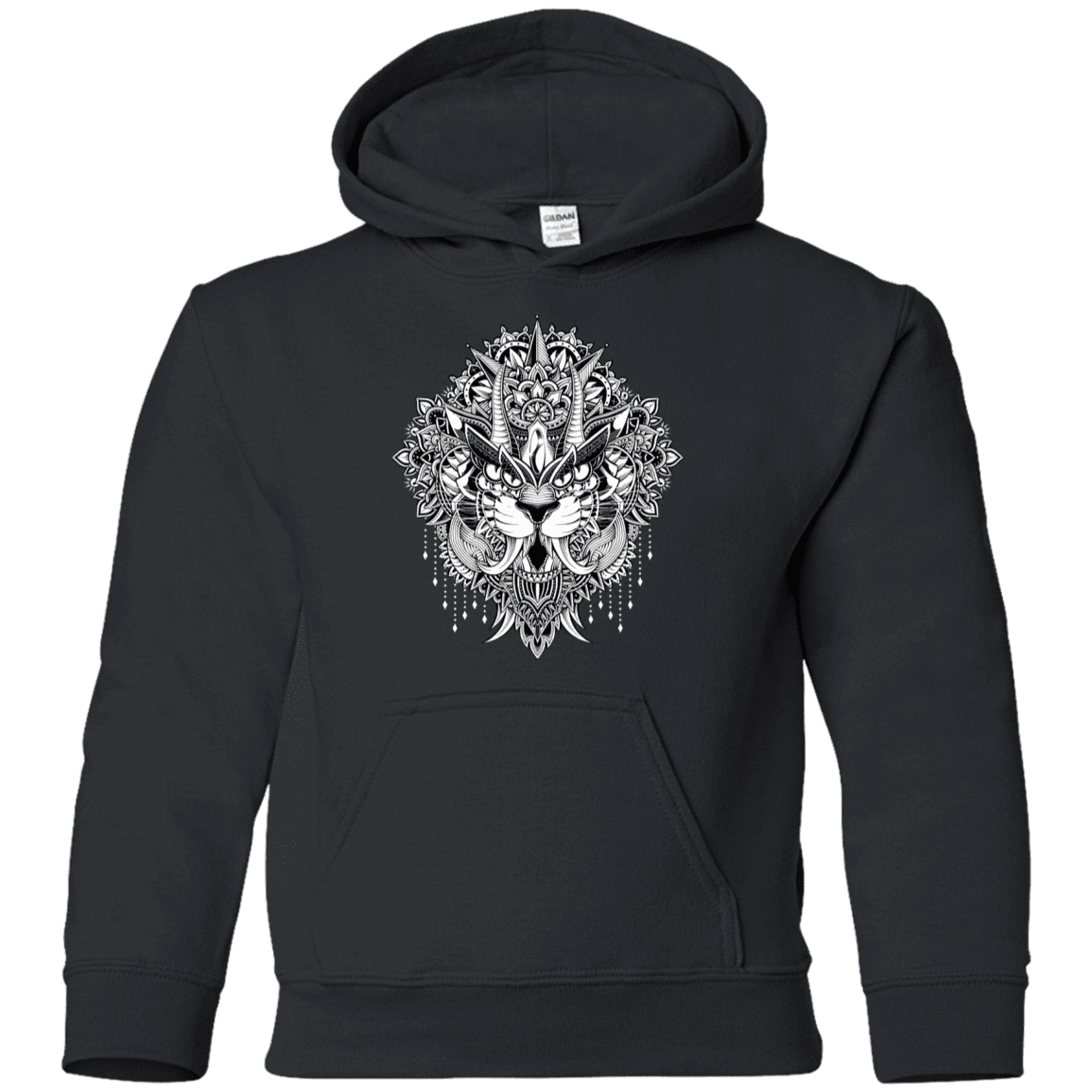 Sweatshirts Black / YS Tiger Mandala Youth Hoodie