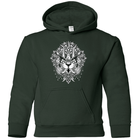 Sweatshirts Forest Green / YS Tiger Mandala Youth Hoodie