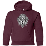 Sweatshirts Maroon / YS Tiger Mandala Youth Hoodie