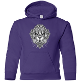 Sweatshirts Purple / YS Tiger Mandala Youth Hoodie