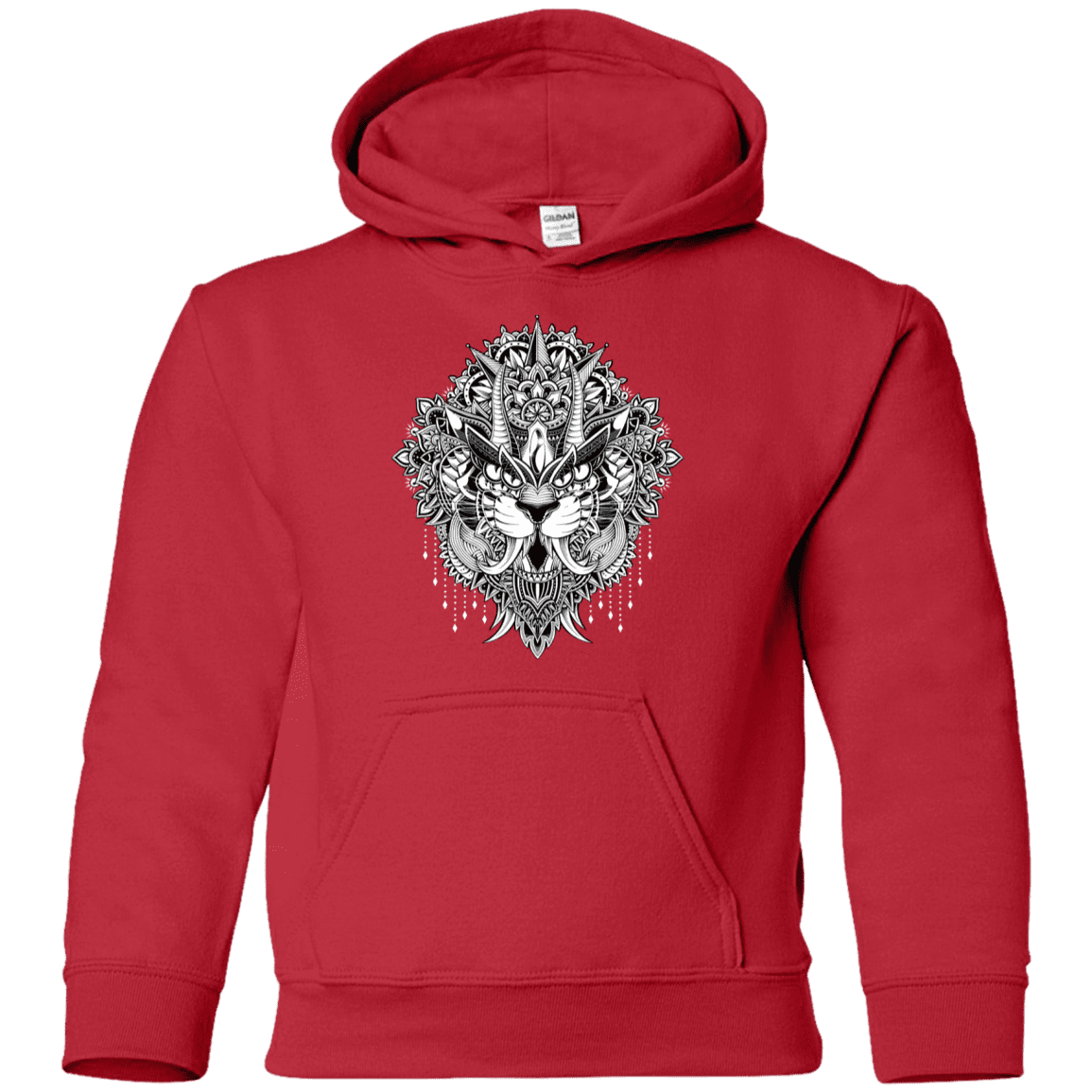 Sweatshirts Red / YS Tiger Mandala Youth Hoodie