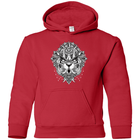 Sweatshirts Red / YS Tiger Mandala Youth Hoodie