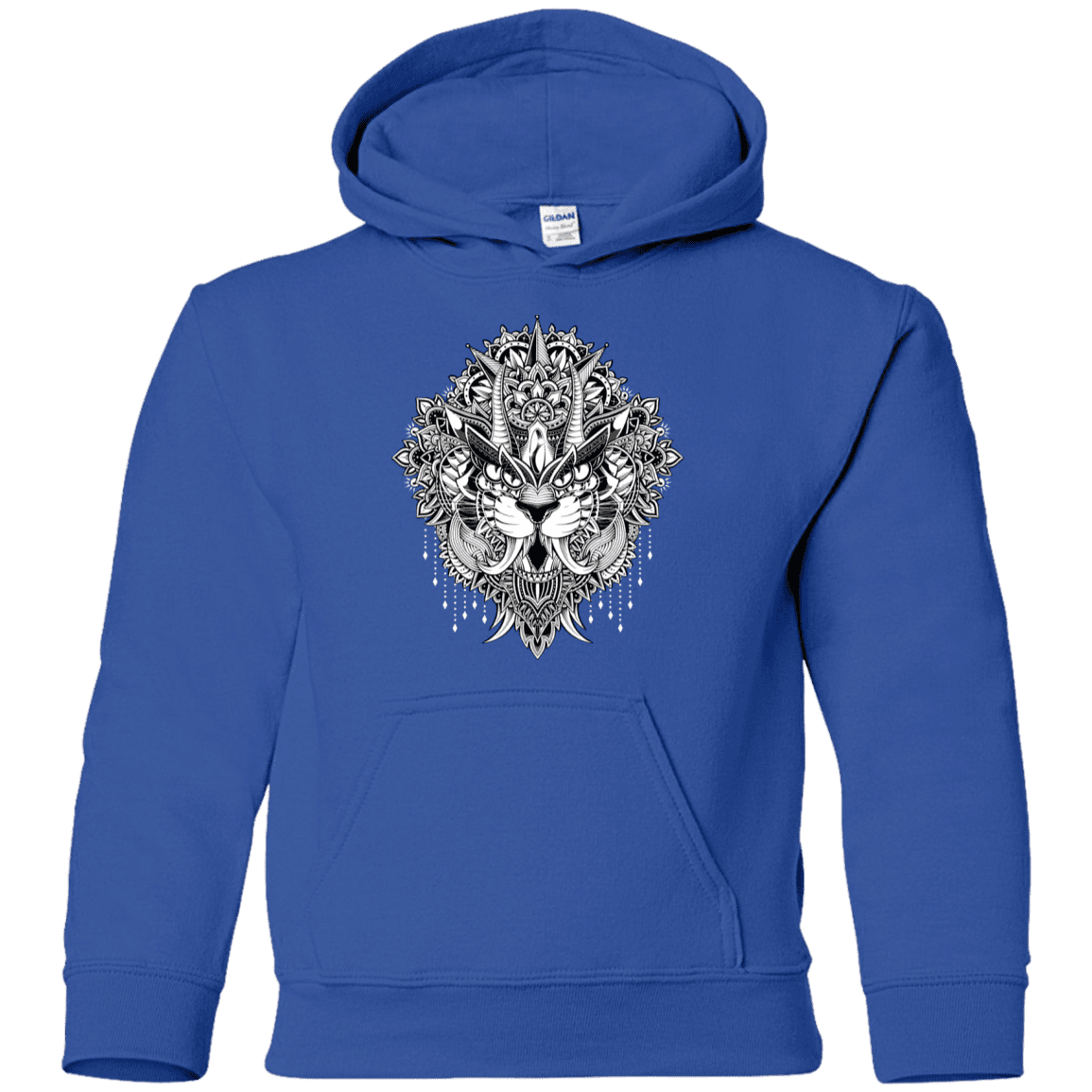 Sweatshirts Royal / YS Tiger Mandala Youth Hoodie