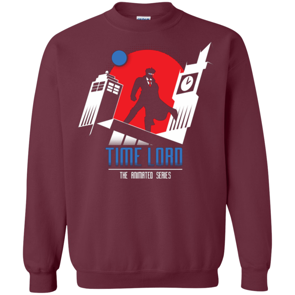 Sweatshirts Maroon / Small Time Lord Animated Series Crewneck Sweatshirt