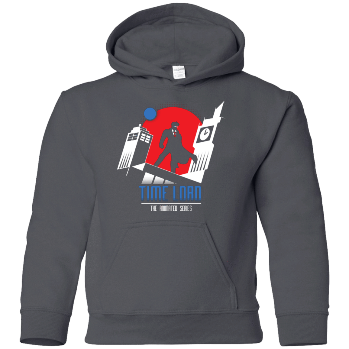 Sweatshirts Charcoal / YS Time Lord Animated Series Youth Hoodie