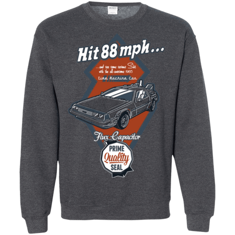 Sweatshirts Dark Heather / Small Time Machine Car Crewneck Sweatshirt