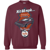 Sweatshirts Maroon / Small Time Machine Car Crewneck Sweatshirt