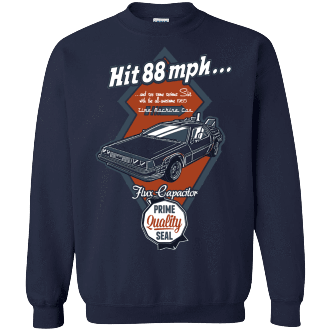 Sweatshirts Navy / Small Time Machine Car Crewneck Sweatshirt