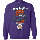 Sweatshirts Purple / Small Time Machine Car Crewneck Sweatshirt