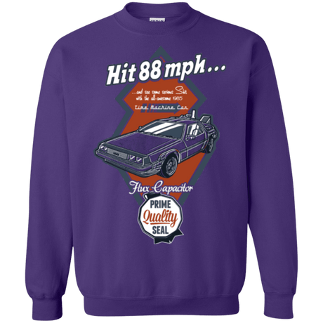 Sweatshirts Purple / Small Time Machine Car Crewneck Sweatshirt