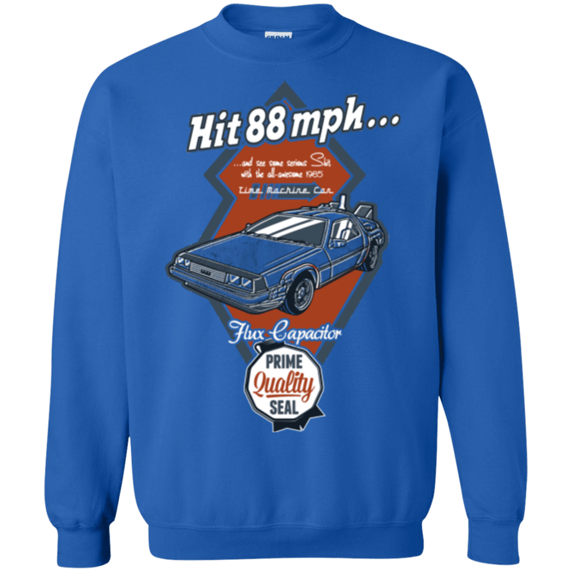 Sweatshirts Royal / Small Time Machine Car Crewneck Sweatshirt