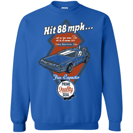 Sweatshirts Royal / Small Time Machine Car Crewneck Sweatshirt