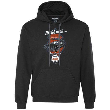 Sweatshirts Black / Small Time Machine Car Premium Fleece Hoodie