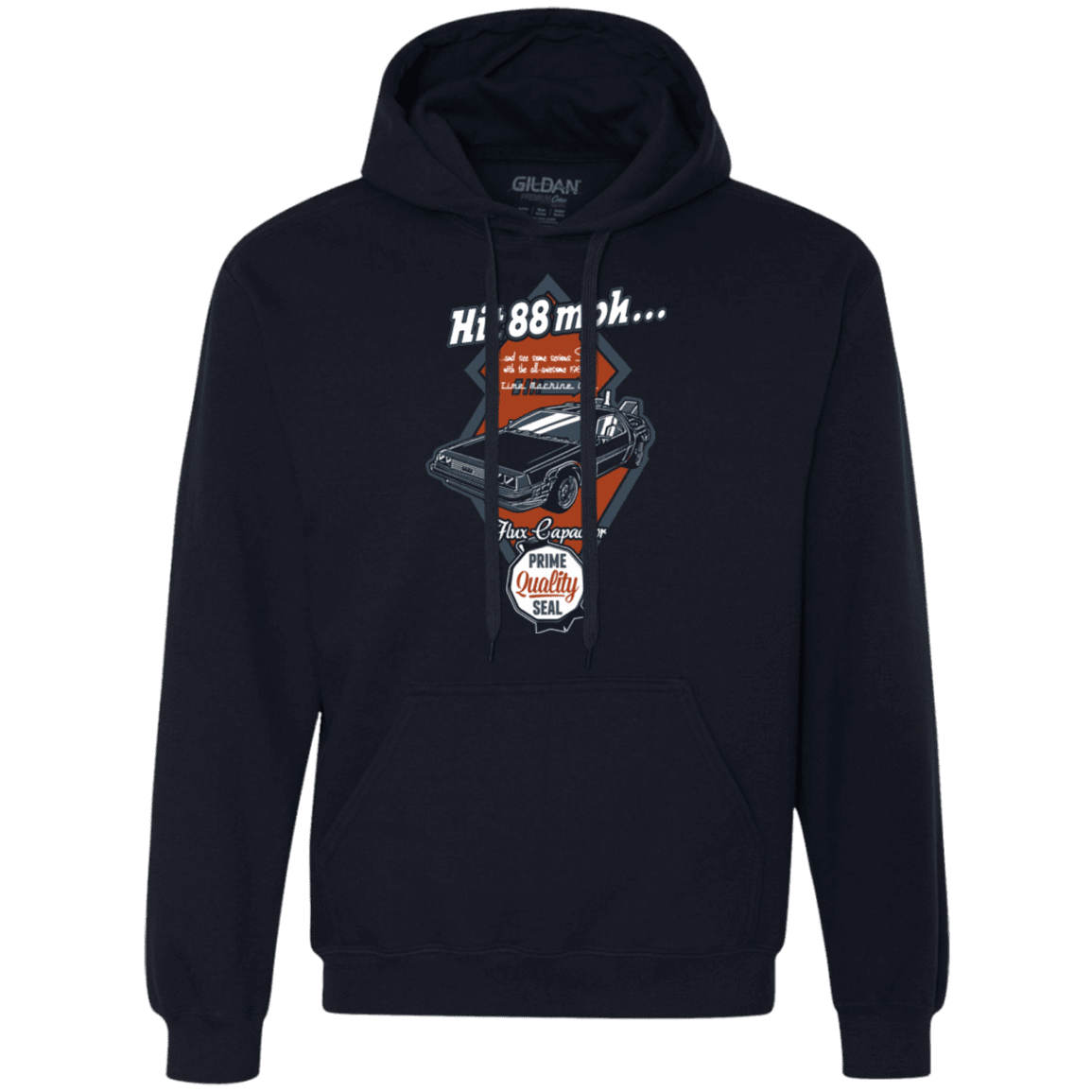 Sweatshirts Navy / Small Time Machine Car Premium Fleece Hoodie