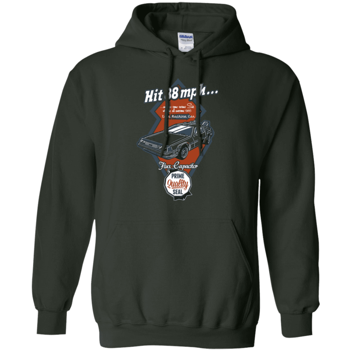 Sweatshirts Forest Green / Small Time Machine Car Pullover Hoodie