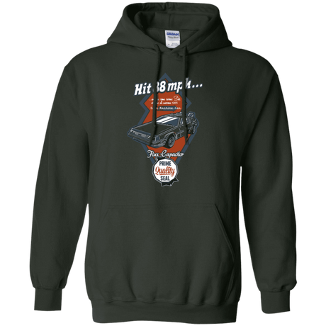 Sweatshirts Forest Green / Small Time Machine Car Pullover Hoodie