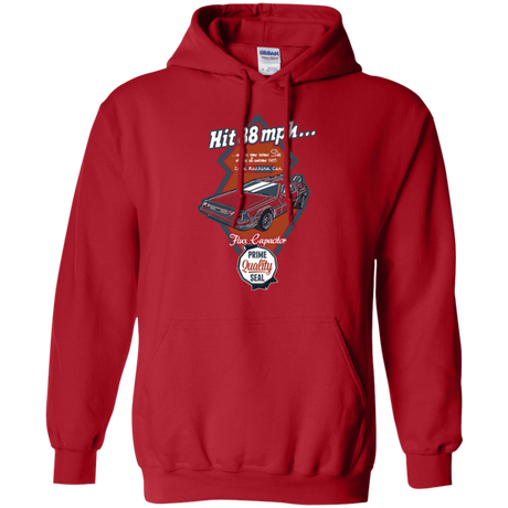 Sweatshirts Red / Small Time Machine Car Pullover Hoodie