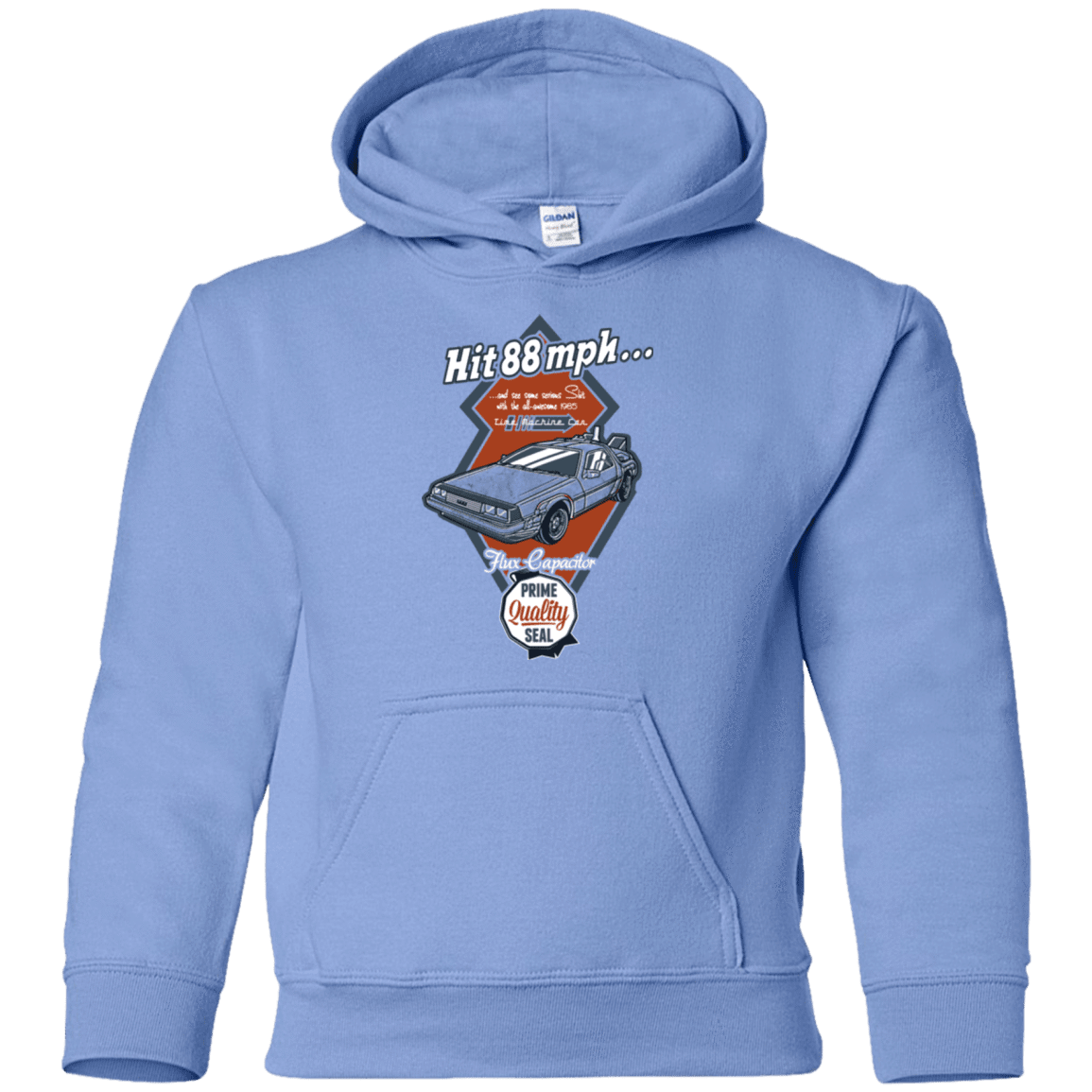 Sweatshirts Carolina Blue / YS Time Machine Car Youth Hoodie