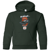 Sweatshirts Forest Green / YS Time Machine Car Youth Hoodie