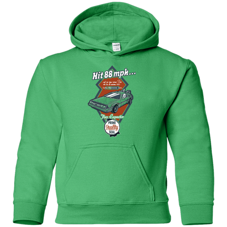 Sweatshirts Irish Green / YS Time Machine Car Youth Hoodie