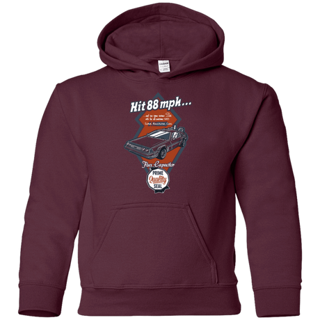 Sweatshirts Maroon / YS Time Machine Car Youth Hoodie