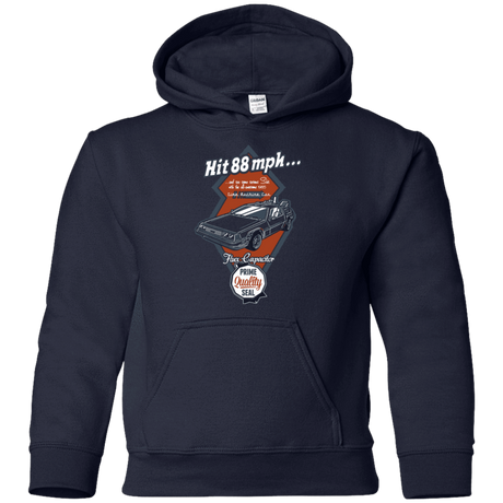 Sweatshirts Navy / YS Time Machine Car Youth Hoodie