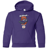 Sweatshirts Purple / YS Time Machine Car Youth Hoodie