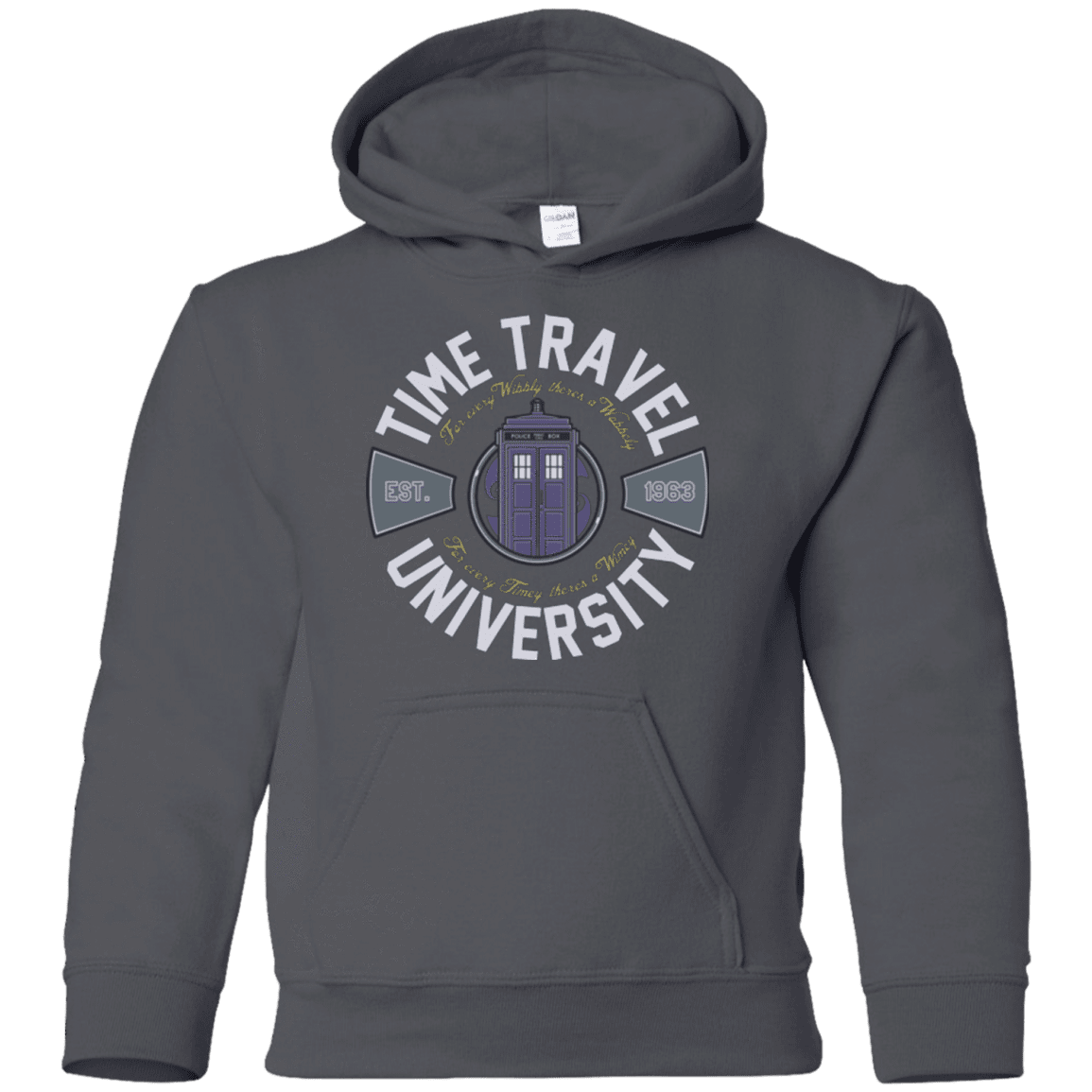Sweatshirts Charcoal / YS Time Travel University Youth Hoodie
