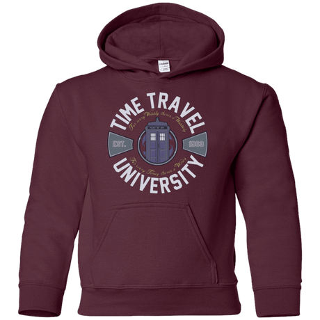 Sweatshirts Maroon / YS Time Travel University Youth Hoodie