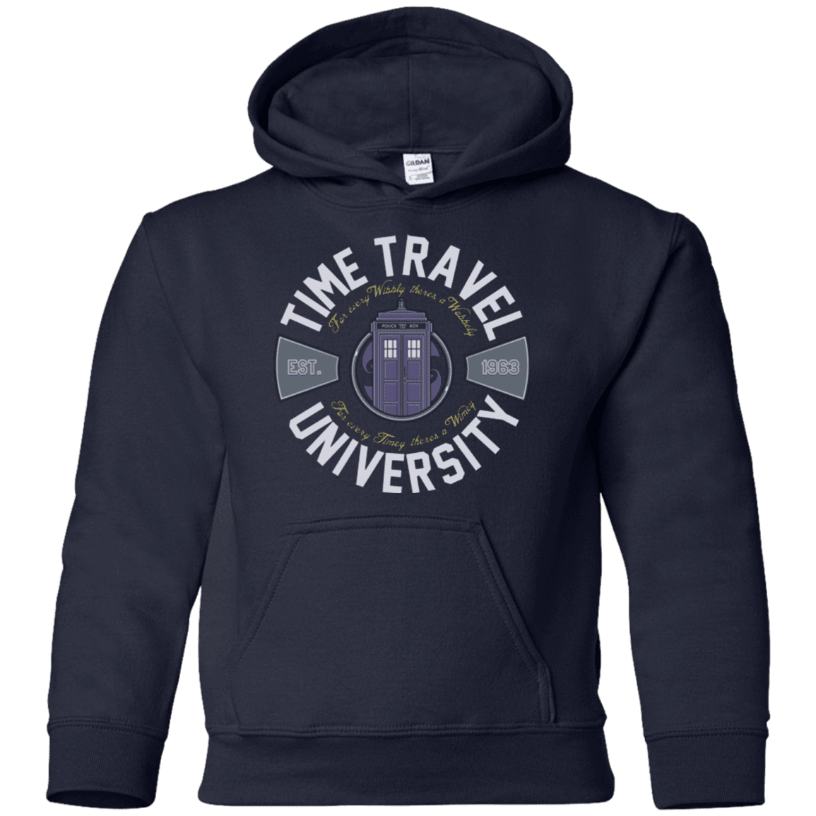 Sweatshirts Navy / YS Time Travel University Youth Hoodie