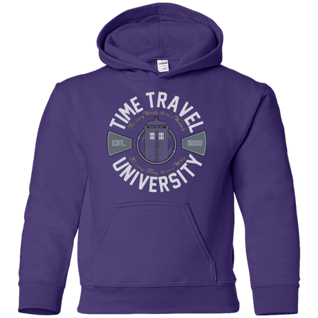 Sweatshirts Purple / YS Time Travel University Youth Hoodie