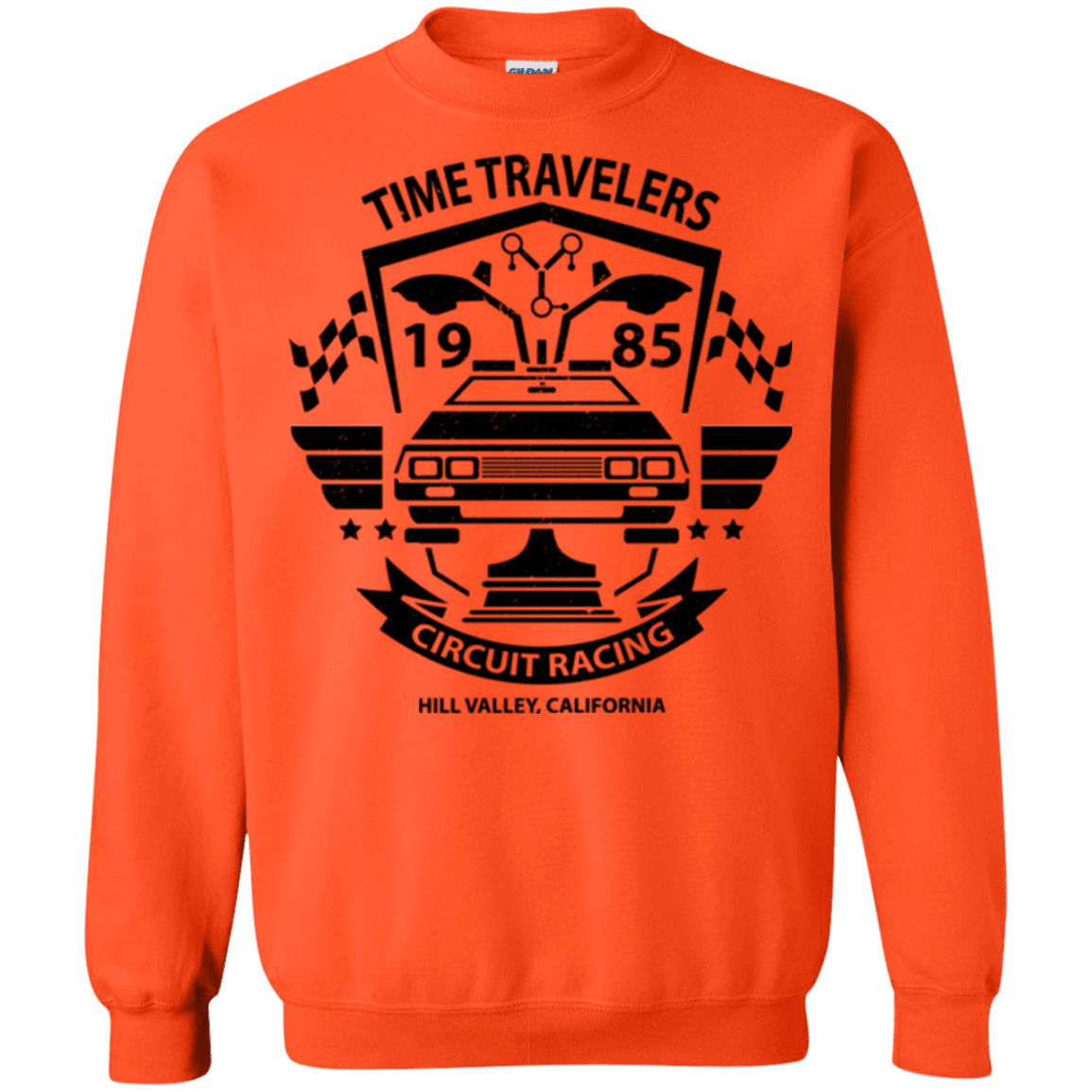 Sweatshirts Orange / Small Time Traveler Circuit Crewneck Sweatshirt