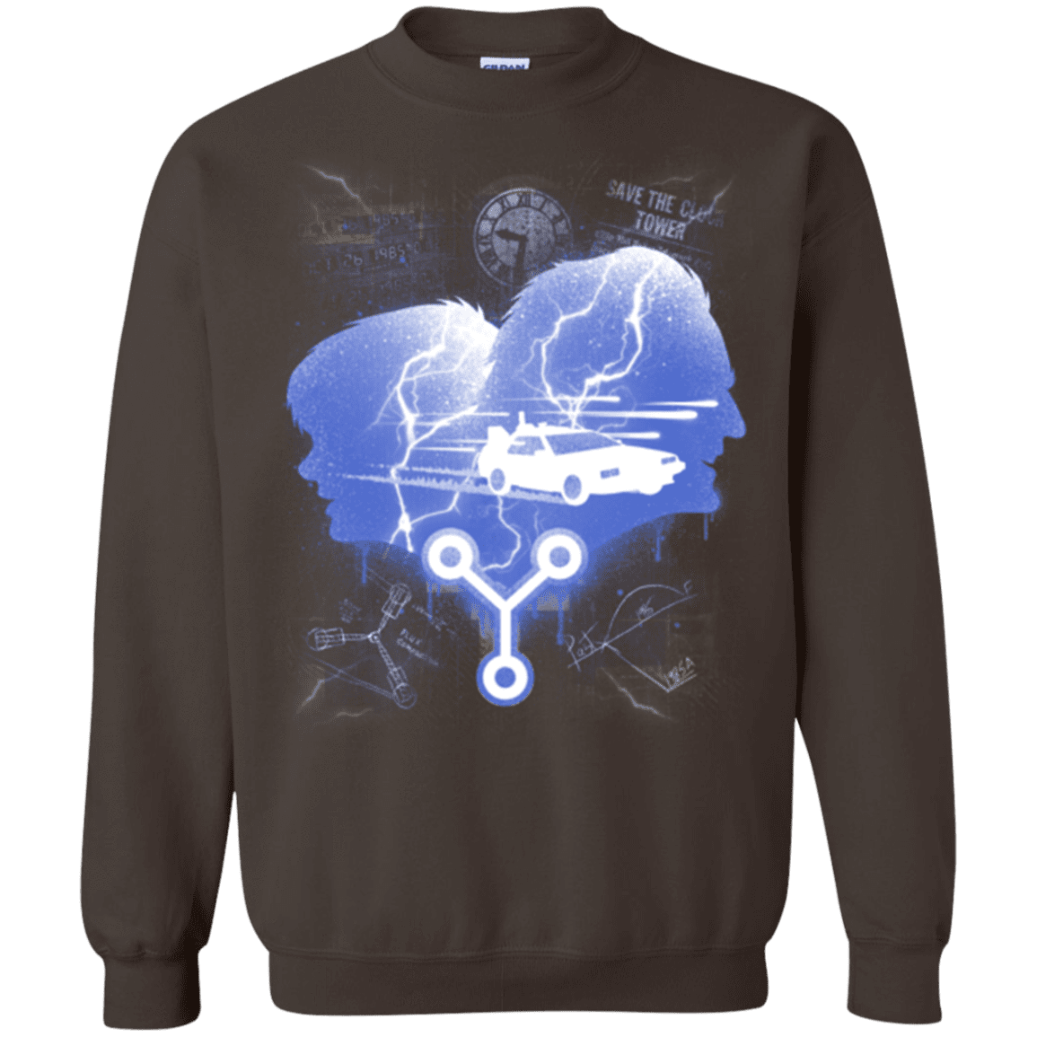 Sweatshirts Dark Chocolate / Small Time Travellers Silhouette Crewneck Sweatshirt