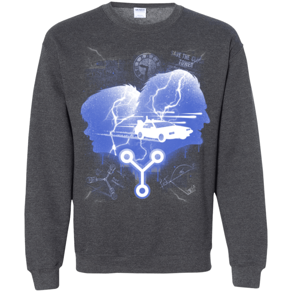 Sweatshirts Dark Heather / Small Time Travellers Silhouette Crewneck Sweatshirt