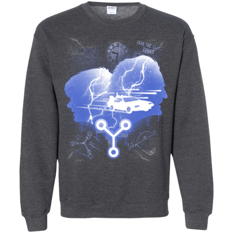 Sweatshirts Dark Heather / Small Time Travellers Silhouette Crewneck Sweatshirt