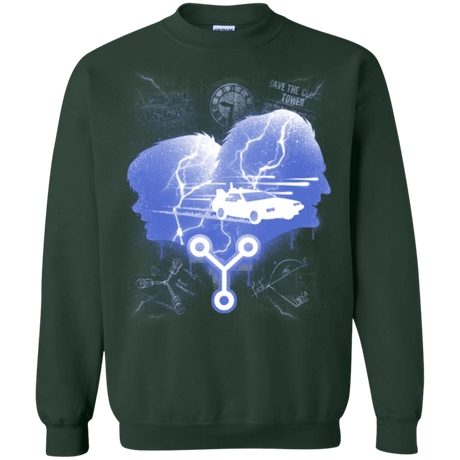 Sweatshirts Forest Green / Small Time Travellers Silhouette Crewneck Sweatshirt